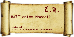 Bölcsics Marcell névjegykártya